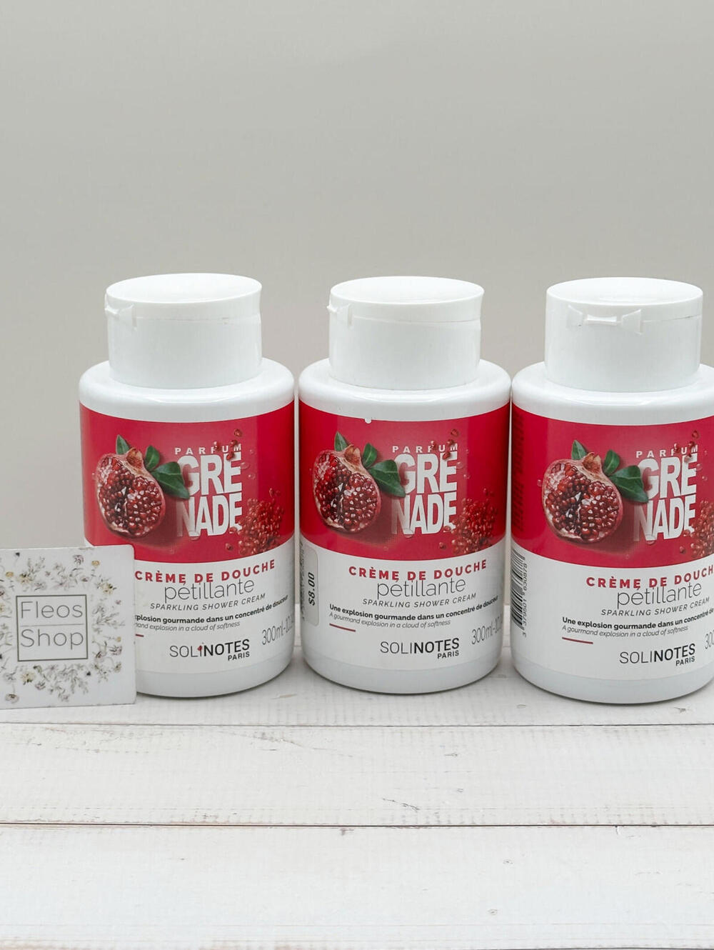 Solinotes Pomegranate Body Shower Cream 3-pack